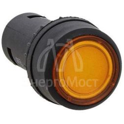 Кнопка SW2C-10D с подсветкой желт. NO 24В EKF sw2c-md-y-24