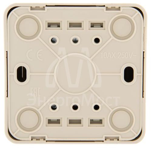 Выключатель проходной 1-кл. 1п ОП Viola 10А IP20 с подсветкой крем. LEZARD 751-0300-114