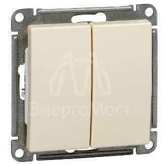 Механизм выключателя 2-кл. СП W59 10А IP20 10AX сл. кость SchE VS510-252-2-86