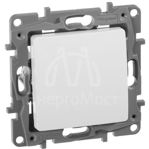 Механизм переключателя 1-кл. СП Etika 10А IP20 250В 10AX безвинт. зажимы бел. Leg 672205