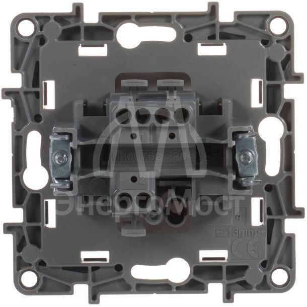 Механизм переключателя 1-кл. СП Etika 10А IP20 250В 10AX безвинт. зажимы бел. Leg 672205