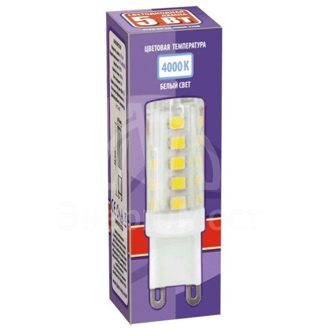 Лампа светодиодная PLED-G9 5Вт капсульная 4000К бел. G9 300лм 220-230В JazzWay 1032133B