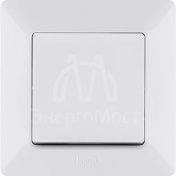 Механизм переключателя 1-кл. СП Valena Life 10А IP20 250В 10AX с лиц. панелью безвинт. зажимы бел. Leg 752406