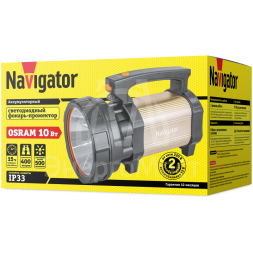 Фонарь-прожектор 71 597 NPT-SP15-ACCU Osram 10ВтLED 500Лм АКБ 4.5А.ч Navigator 71597