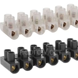 Колодка клеммная 10х35кв.мм 12пар NTB-HPP-S12-80/BL квадратн. полипропилен черн. Navigator 71018