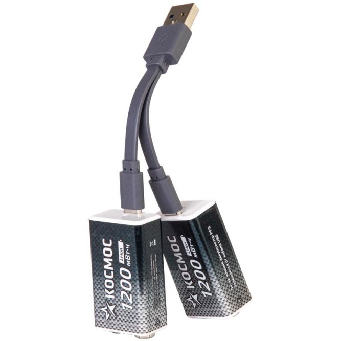Аккумулятор крона Li-ion 9В 1200мВт.ч (блист.1шт) КОСМОС KOCLi9V1200mAh1BL