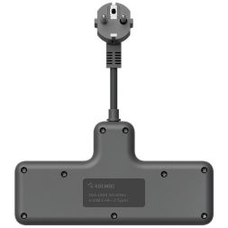 Удлинитель с сетевым фильтром 3х0.3м 10А 2USB + 1USBC 2500Вт ПВС 3х1 компакт черн. КОСМОС FRKsm0.3m-3g(B)USB