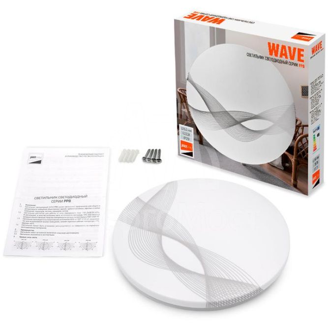 Светильник светодиодный PPB WAVE 24Вт 4000К IP20 D260х55 JazzWay 5024649