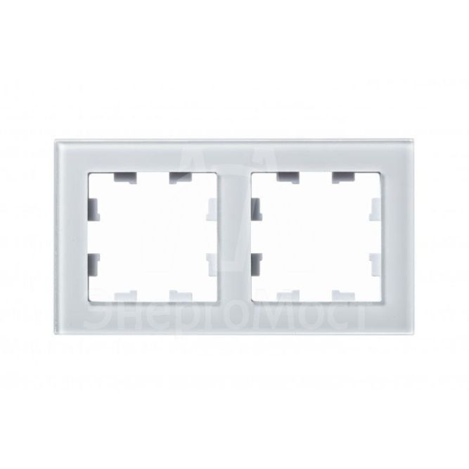 Рамка 2-м AtlasDesign Nature стекло бел. SchE ATN320102