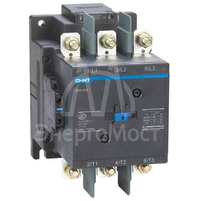 Контактор NXC-400 400А AC/DC 220В-240V/АС3 2НО+2НЗ 50Гц (R) CHINT 836548