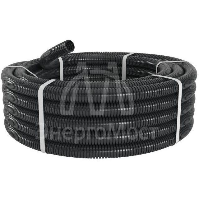 Труба гофрированная ПА d10мм ПВ-2 dвнутр. 9.7мм dнар. 13.0мм без протяж. черн. (уп.50м) DKC PA601013F2