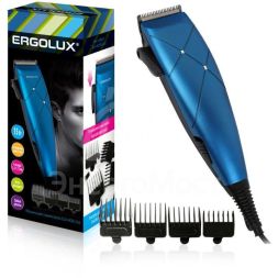 Машинка для стрижки волос ELX-HC05-C45 черн. с син. 15Вт 220-240В Ergolux 14396