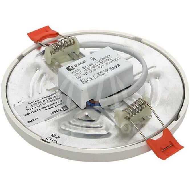 Светильник светодиодный ДВО 1006 9Вт 6500К IP20 встраив. Basic EKF DLL-1006-9-6500