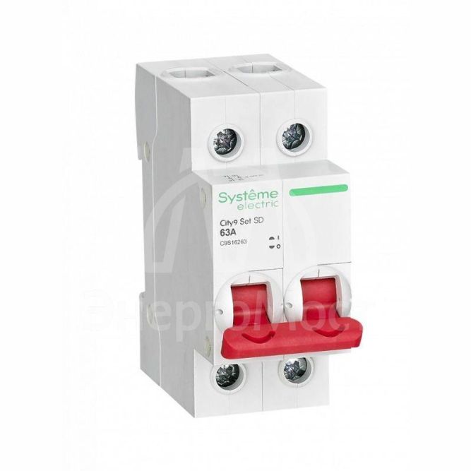 Выключатель нагрузки (ВН) 2P 63А 400В City9 Set SE C9S16263