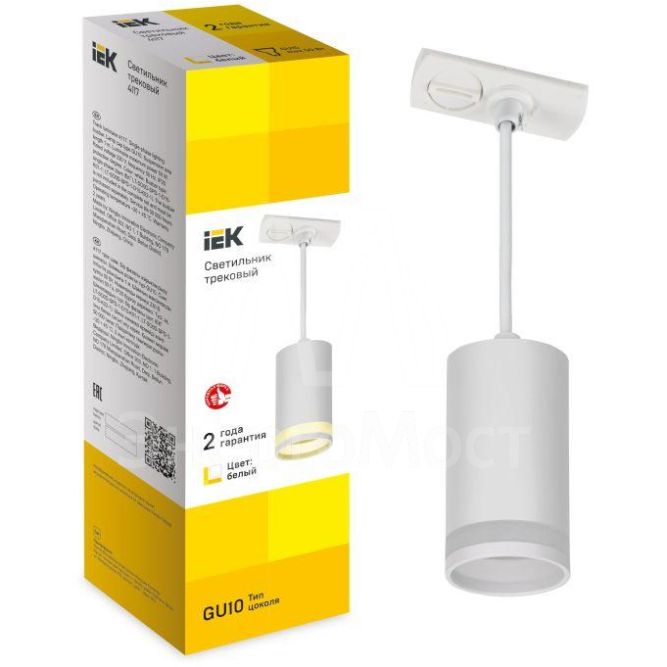 Светильник 4117 декоративный трековый подвесной GU10 бел. IEK LT-UCB0-4117-GU10-1-K01