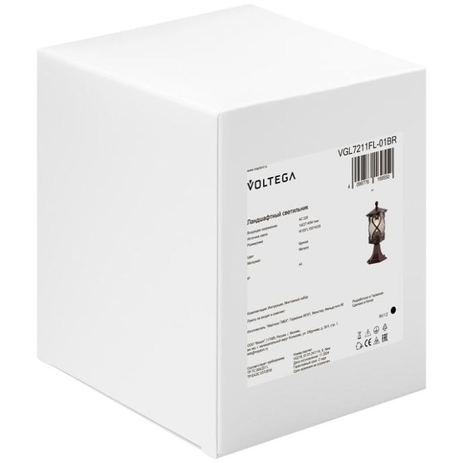 Светильник Mifi 1х40Вт E27 IP44 ландшафтный Voltega VGL7211FL-01BR