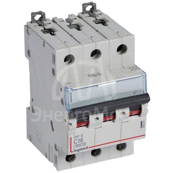 Выключатель автоматический модульный 3п C 16А 6кА DX3-E 6000 3мод. 230/400В Leg 407291