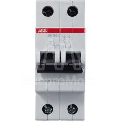 Выключатель автоматический модульный 2п C 25А 4.5кА SH202L C25 ABB 2CDS242001R0254