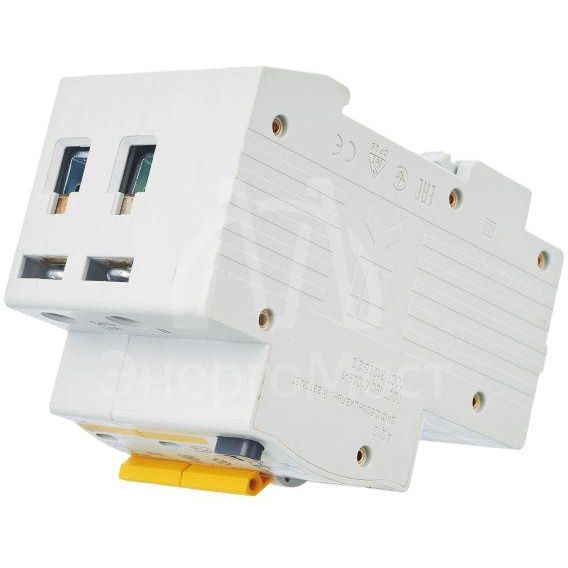 Выключатель автоматический дифференциального тока 2п C 50А 30мА тип AC 4.5кА АД-12 IEK MAD10-2-050-C-030