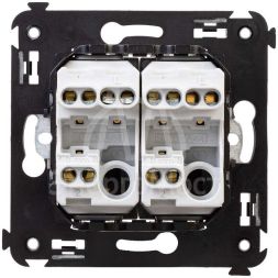 Переключатель 2-кл. 2мод. СП Avanti &amp;quot;Белое облако&amp;quot; 16А IP20 бел. DKC 4400114