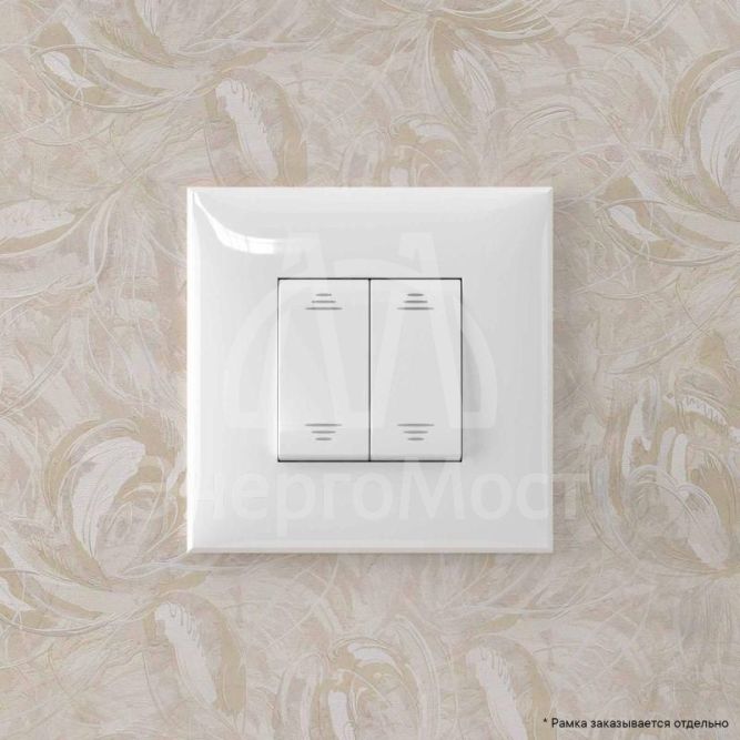 Переключатель 2-кл. 2мод. СП Avanti &amp;quot;Белое облако&amp;quot; 16А IP20 бел. DKC 4400114