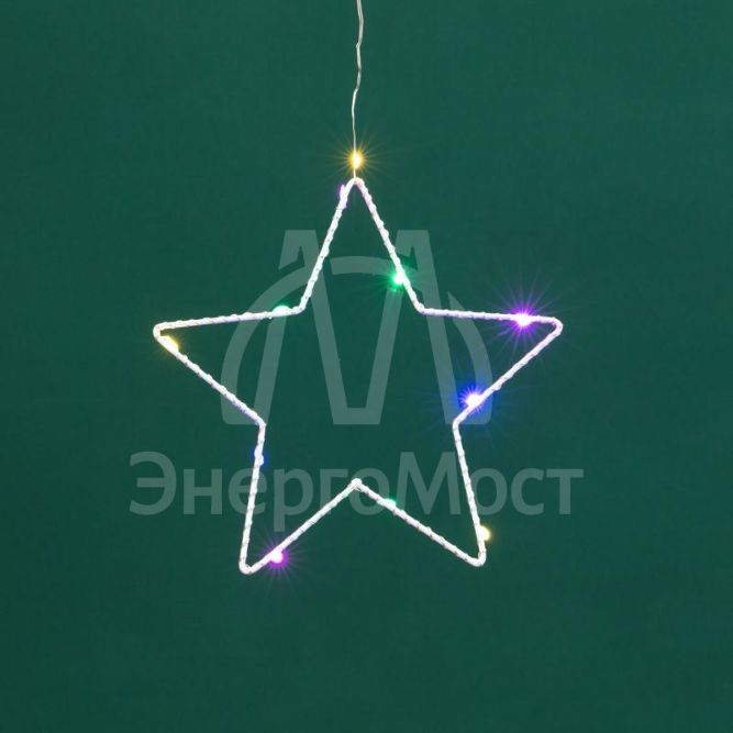 Гирлянда светодиодный занавес из росы с фигурами звезд IP20 USB + пульт управления мультиколор Neon-Night 315-849