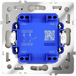 Выключатель 2-кл. СП S70 10А с самовозвратом механизм сталь Voltum VLS020605
