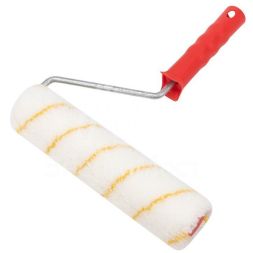 Валик полиамид бел. с желт. полосой ворс 11мм шир. ролика 240мм d42мм бюгель 8мм &amp;quot;Мастер&amp;quot; Rexant 89-0010