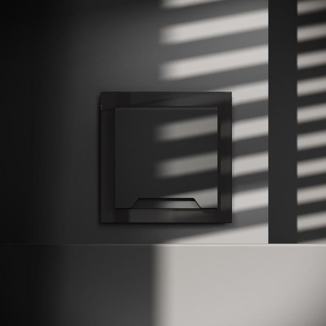 Розетка 1-м СП S70 16А с заземл. защ. шторки + крышка механизм черн. матов. Voltum VLS040308