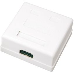 Розетка компьютерная 2-м ОП RJ45 кат.5E UTP неэкранир. бел. Rexant 03-0151