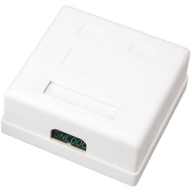 Розетка компьютерная 2-м ОП RJ45 кат.5E UTP неэкранир. бел. Rexant 03-0151