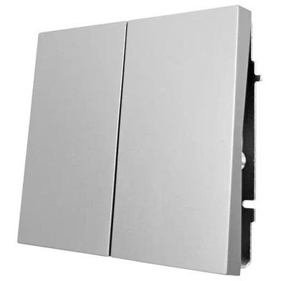 Выключатель 2-кл. СП ZIMA IP20 10А безвинт. зажим сер. матов. LEZARD 704-7488-101QC