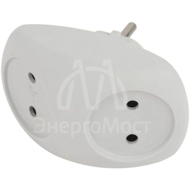 Разветвитель 2-м SPx-2-W без заземл. 10А бел. Эра Б0053480