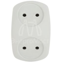 Разветвитель 2-м SPx-2-W без заземл. 10А бел. Эра Б0053480