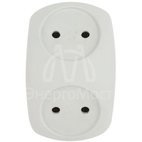 Разветвитель 2-м SPx-2-W без заземл. 10А бел. Эра Б0053480