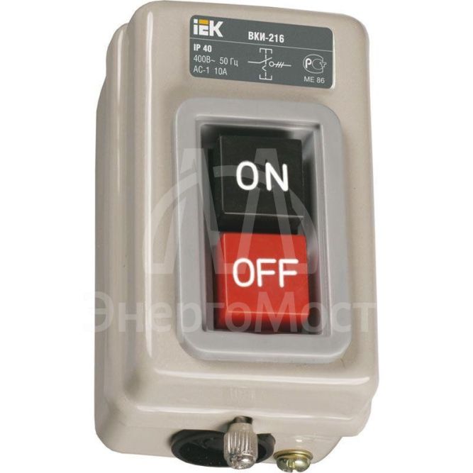 Выключатель ВКИ-216 10А 230/400В IP40 IEK KVK20-10-3