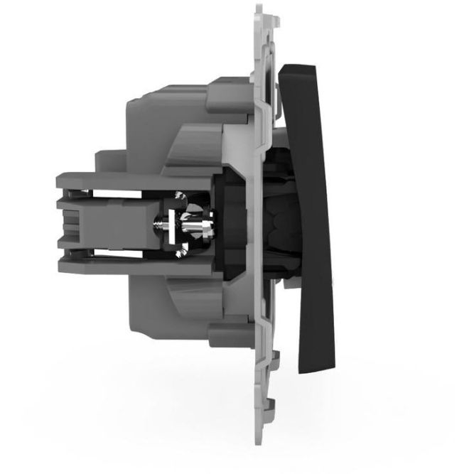 Переключатель проходной 1-кл. СП Pixel 10А IP20 механизм карбон TOKOV ELECTRIC TKE-PX-P1-C14