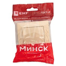 Выключатель 1-кл. СП Минск 10А IP20 беж. EKF ERV10-021-20
