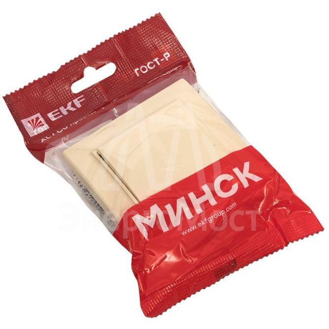 Выключатель 1-кл. СП Минск 10А IP20 беж. EKF ERV10-021-20