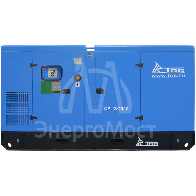 Дизельный генератор ТСС ЭД-150-Т400 с АВР в шумозащитном кожухе на прицепе