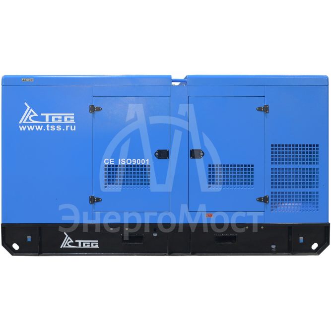 Дизельный генератор ТСС ЭД-150-Т400 с АВР в шумозащитном кожухе на прицепе