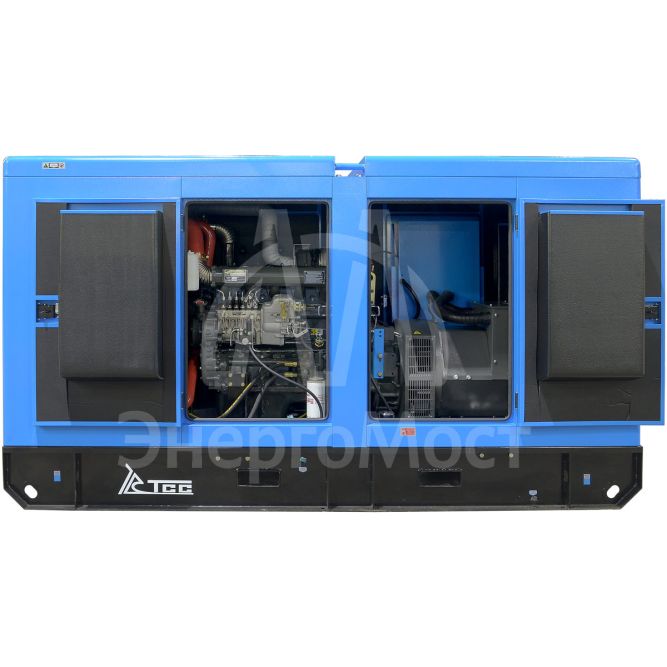 Дизельный генератор ТСС ЭД-150-Т400 с АВР в шумозащитном кожухе на прицепе