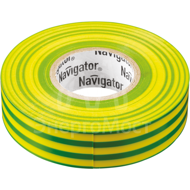Изолента ПВХ 15мм (рул.20м) жел/зел. NIT-B15-20/YG Navigator 71108
