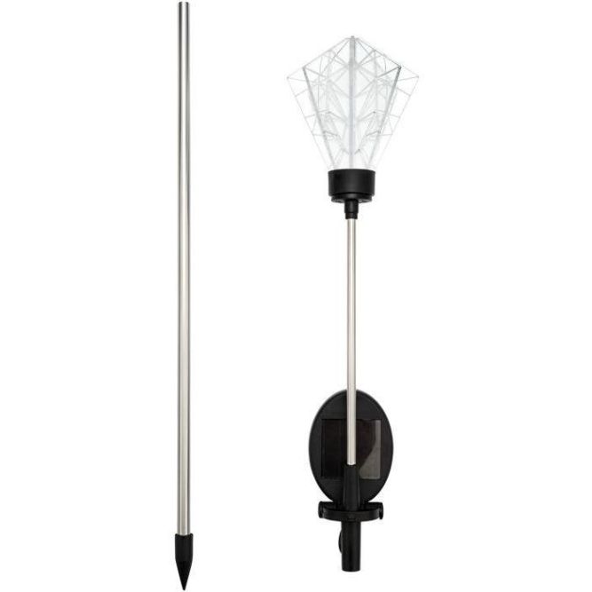 Светильник светодиодный Хрустальный Цветок RGB со встроен. аккумулятором солнечн. панелью на колышке Lamper 602-1001