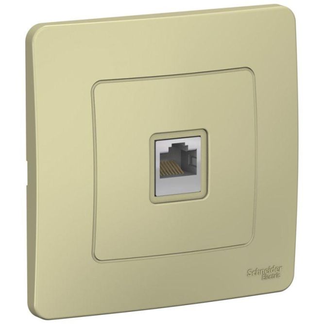 Розетка компьютерная 1-м СП BLANCA RJ45 кат.5e беж. SchE BLNIS045007