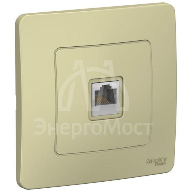 Розетка компьютерная 1-м СП BLANCA RJ45 кат.5e беж. SchE BLNIS045007