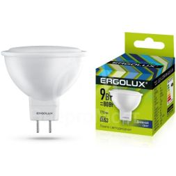 Лампа светодиодная LED-JCDR-9W-GU5.3-6K JCDR 9Вт GU5.3 6500К 172-265В Ergolux 13626