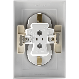 Розетка 2-м СП AtlasDesign 16А IP20 с заземл. в сборе бел. SE ATN000124