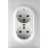 Розетка 2-м AtlasDesign 16А с заземл. в сборе бел. SchE ATN000124