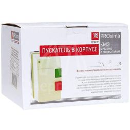 Пускатель магнитный КМЭ 25А 230В с РТЭ и индикатором PROxima в корп. IP65 EKF ctrp-r-25-230v-led